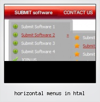 Horizontal Menus In Html