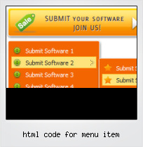 Html Code For Menu Item