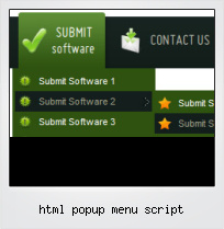 Html Popup Menu Script