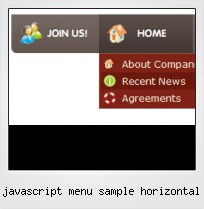 Javascript Menu Sample Horizontal