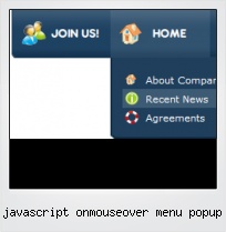 Javascript Onmouseover Menu Popup