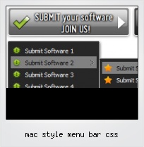 Mac Style Menu Bar Css