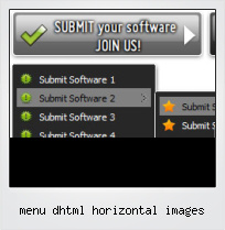 Menu Dhtml Horizontal Images