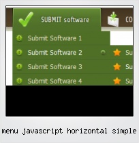 Menu Javascript Horizontal Simple