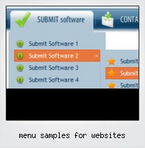 Menu Samples For Websites
