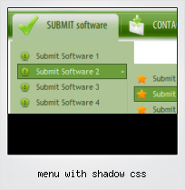 Menu With Shadow Css