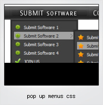 Pop Up Menus Css