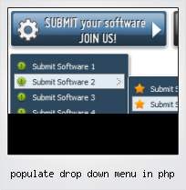 Populate Drop Down Menu In Php