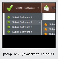 Popup Menu Javascript Beispiel