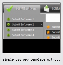 Simple Css Web Template With Dropdown Menu
