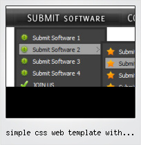 Simple Css Web Template With Dropdown Menu