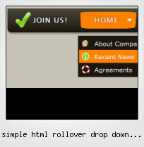 Simple Html Rollover Drop Down Menu