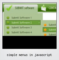 Simple Menus In Javascript