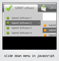 Slide Down Menu In Javascript
