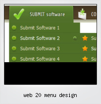 Web 20 Menu Design